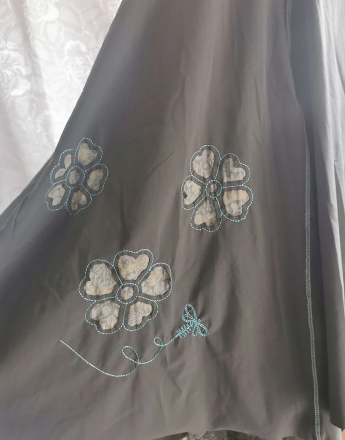 Robe. Bleu turquoise. Gris. Taille 38. La Mode Est À Vous - photo numéro 2
