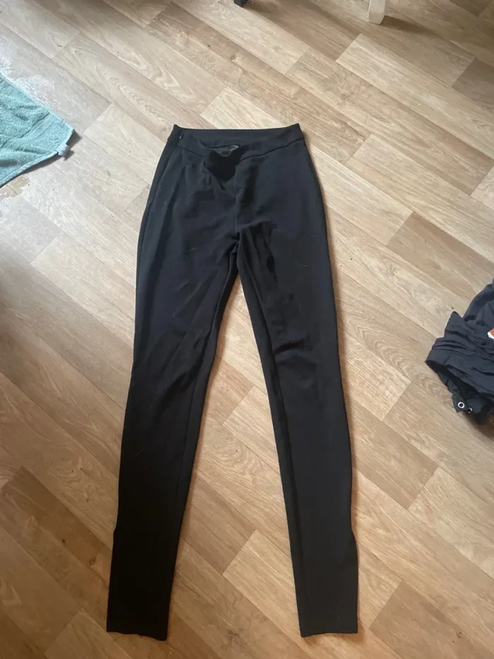Legging noir fendu taille 34