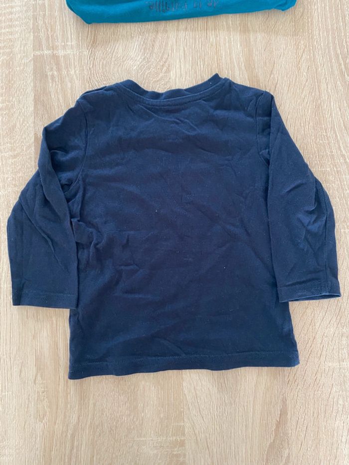 Lot de 2 t-shirt manches longues 12 mois - photo numéro 2