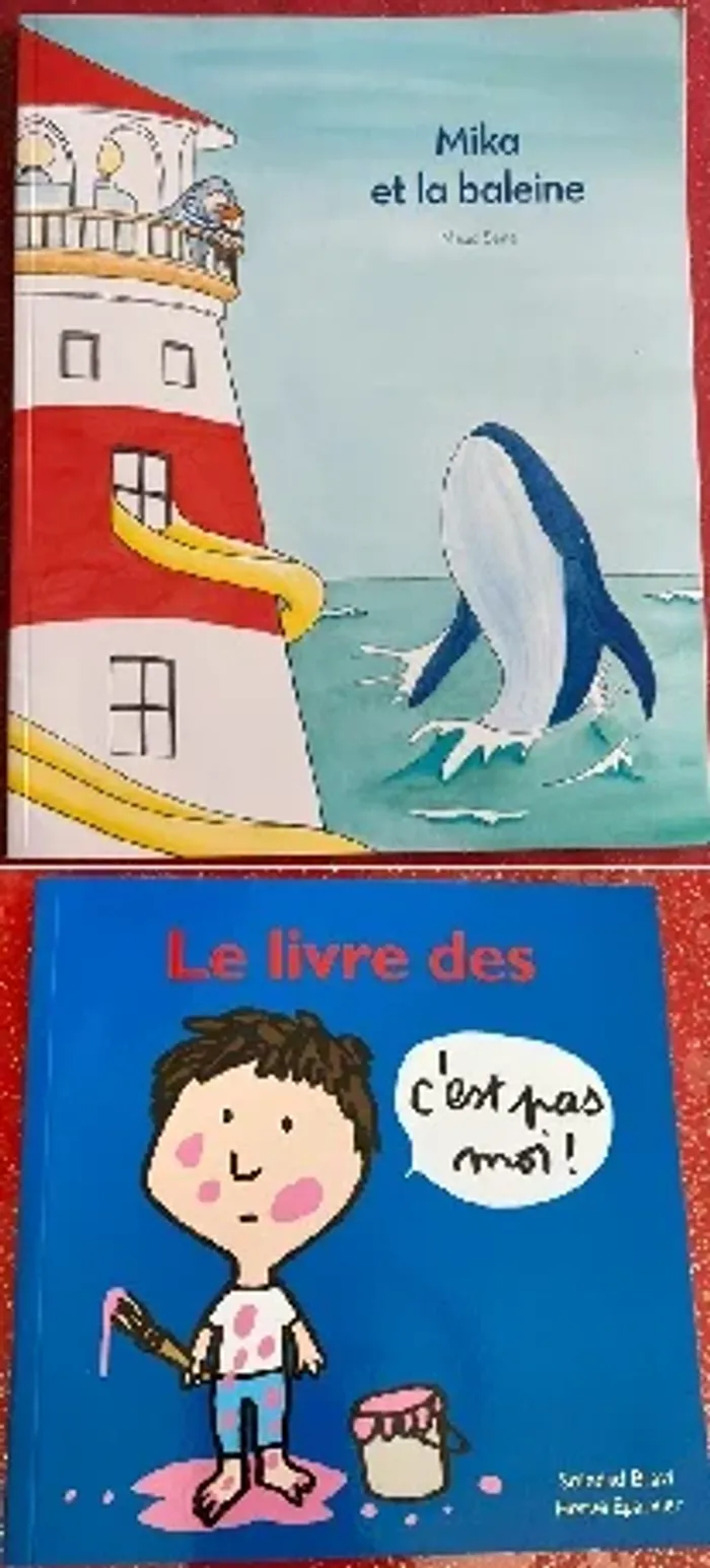 Lot 2 livres: Mika et la baleine - Le livre des c'est pas moi!