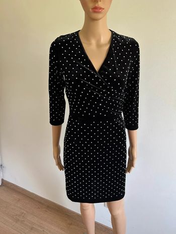 Robe noire en velours avec strass argentés Morgan taille 34 jamais portée
