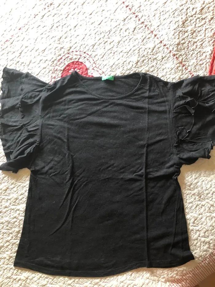 Tee shirt noir Benetton - photo numéro 2