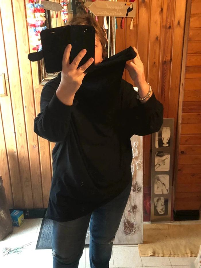 Haut noir asymétrique Banditas taille unique - photo numéro 2
