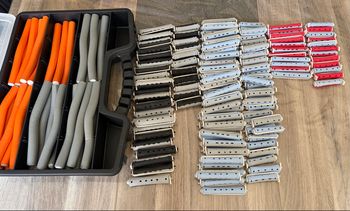 Lot de bigoudis et rollers avec boîte 
