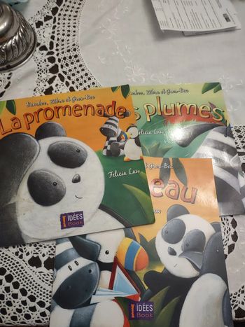 Lot de 3 livres Les plumes, l'oiseau et la promenade