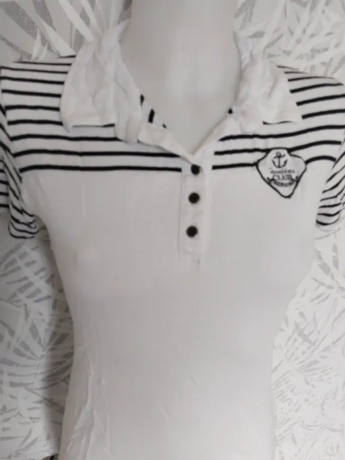 Polo rayée femme marque Grand Voile taille 36 S - photo numéro 4