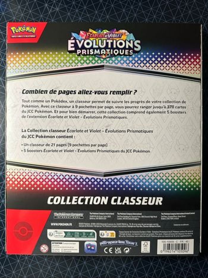 Coffret classeur Pokémon Écarlate et violet Évolutions prismatiques FR - photo numéro 2