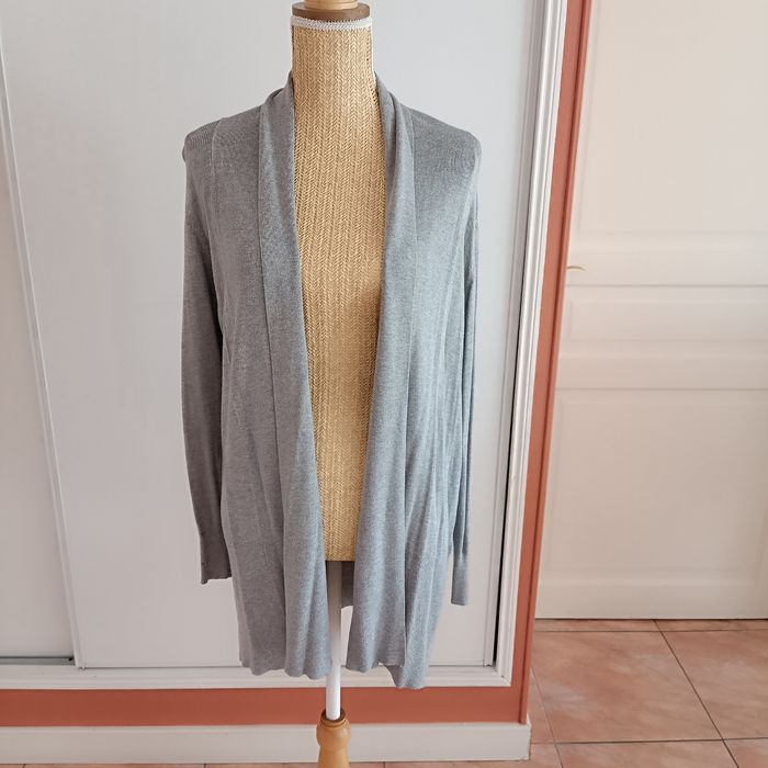 Primark long gilet gris - photo numéro 2