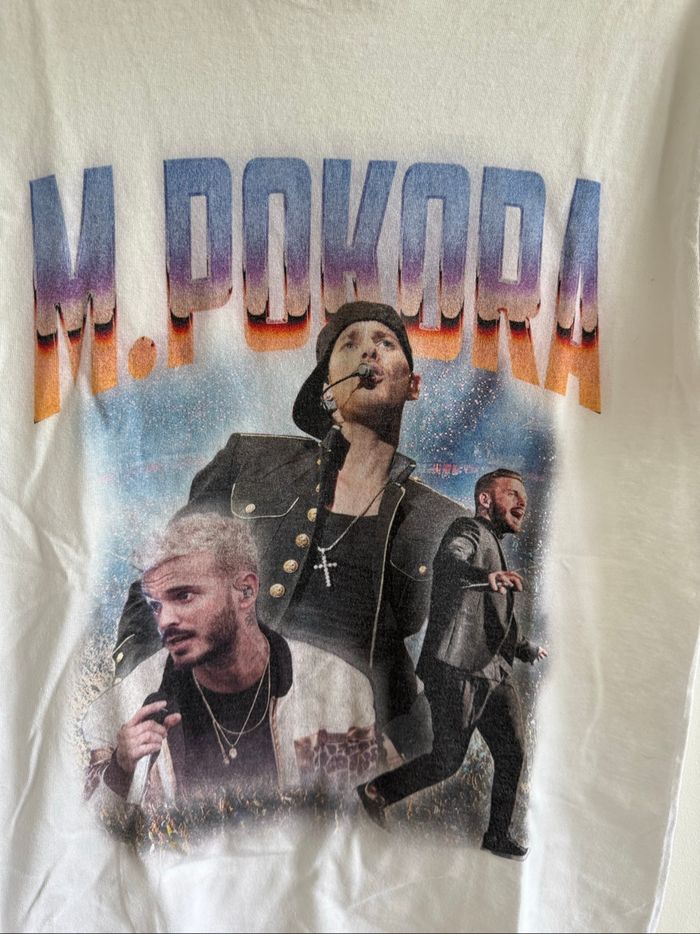 T-shirt manches courtes blanc m.pokora Matt pokora épicentre 2024/2025 taille 36 S - photo numéro 2