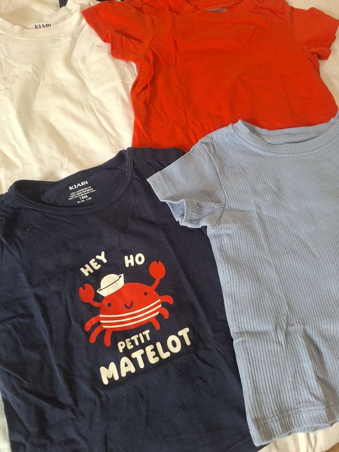 Lot de 12 tee-shirts manches courtes, 18 mois - photo numéro 3