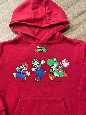 Sweat capuche Mario 5-6 ans , rouge