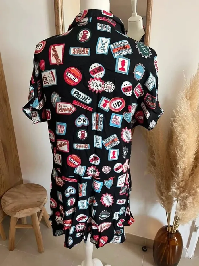 Robe noire à motifs Zara - photo numéro 3