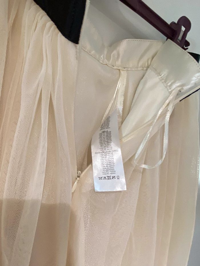 Jupe cérémonie, Naf-Naf, taille 38, couleur vanille, crème - photo numéro 3