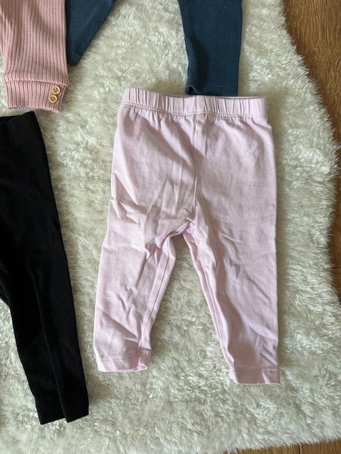 Lot de 4 pantalons / legging / bermuda - 6 mois - photo numéro 2