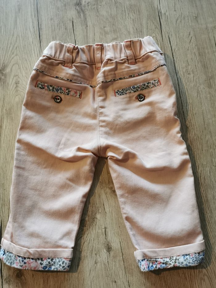 Ensemble rose clair fleuri sergent major 6 mois - photo numéro 3