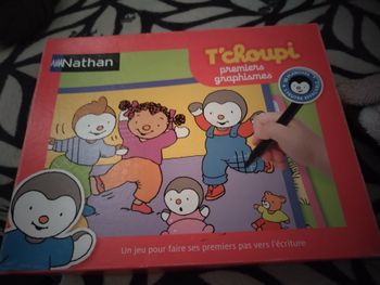 Jeux écritures et dessins T'choupi premiers graphismes "Nathan"
