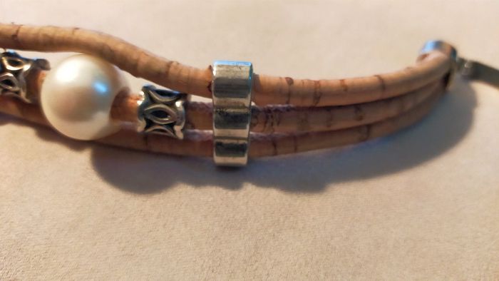 Bracelet naturel perle et liège – Collection Terres d’Ailleurs - photo numéro 5
