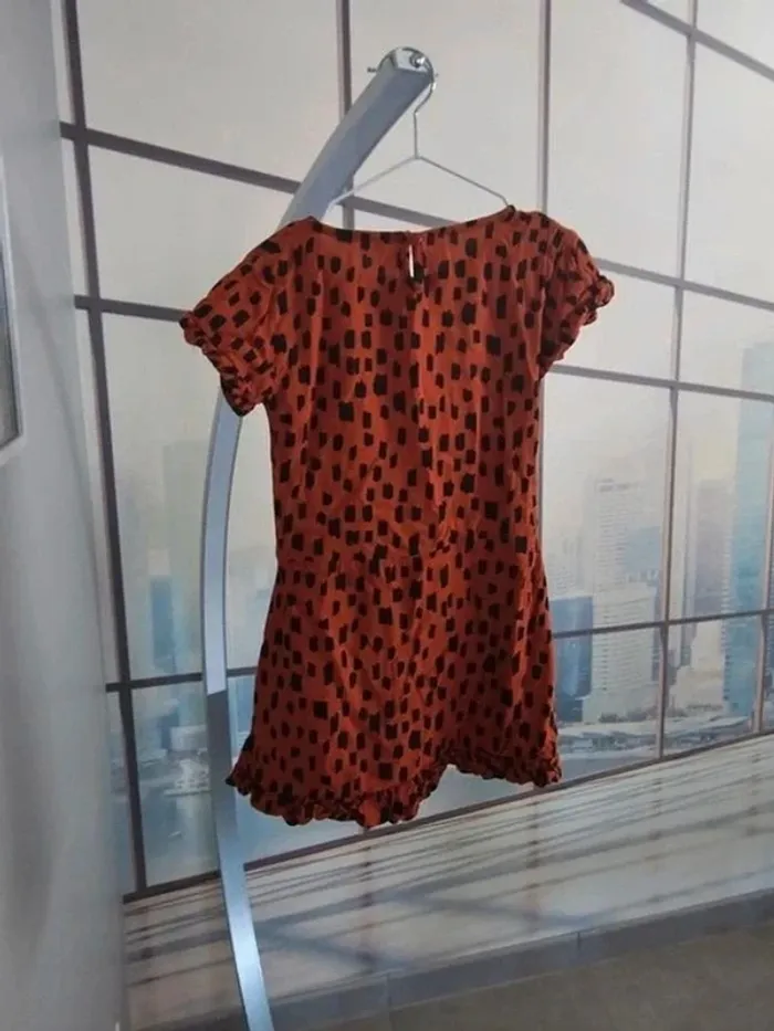 Robe brique avec motif noir taille 98/104 cm - photo numéro 2