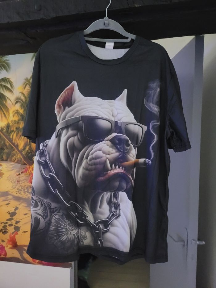 T-shirt bouledogue neuf - photo numéro 2