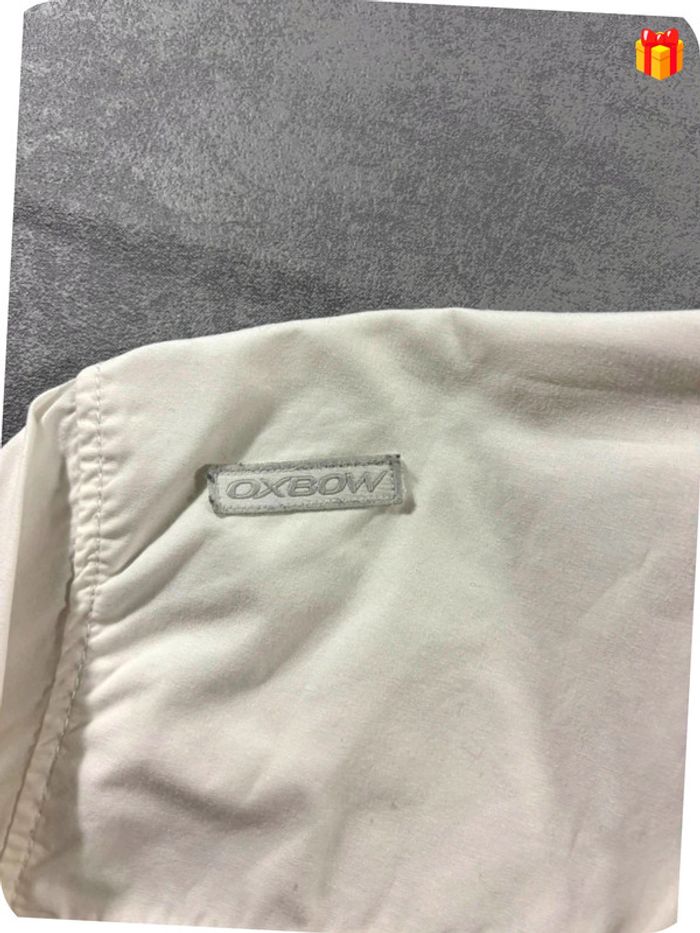 Chemise Vintage Oxbow logo brodé blanche - L - photo numéro 4