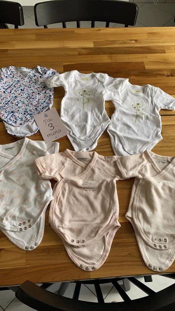 Lot de 6 bodys manches courtes