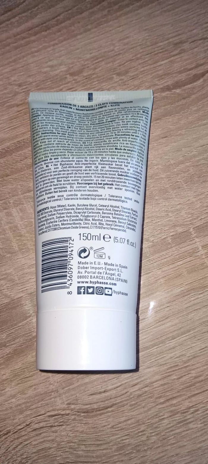 Masque à l'Argile Anti-Imperfections - Byphasse - photo numéro 2