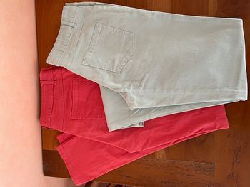 Lot 2 pantalons coupe droite - Taille 38 - Coton