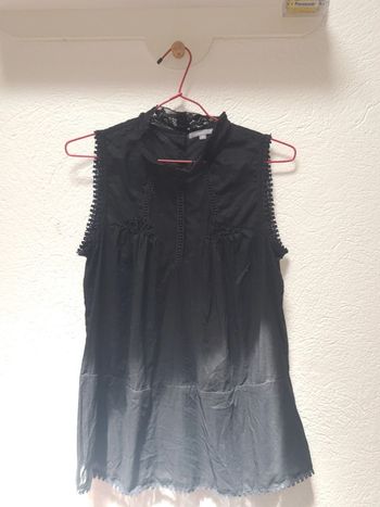 Chemisier top noir femme