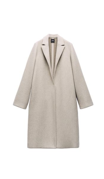 Manteau long beige chic hiver zara taille S/36