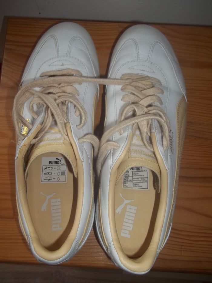 Baskets en cuir blanc Puma Tahara 41 - photo numéro 3