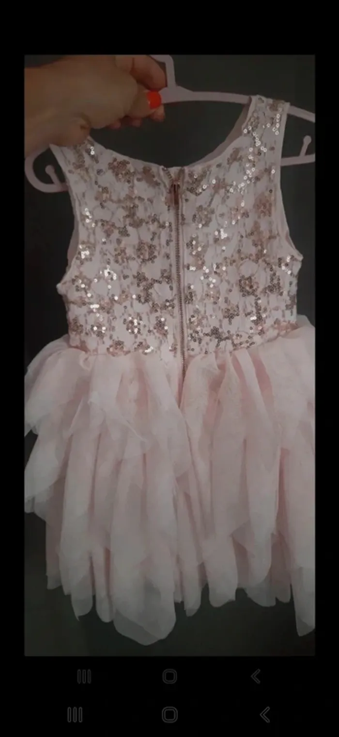 Robe rose brillante cérémonie 2/3 ans - photo numéro 3