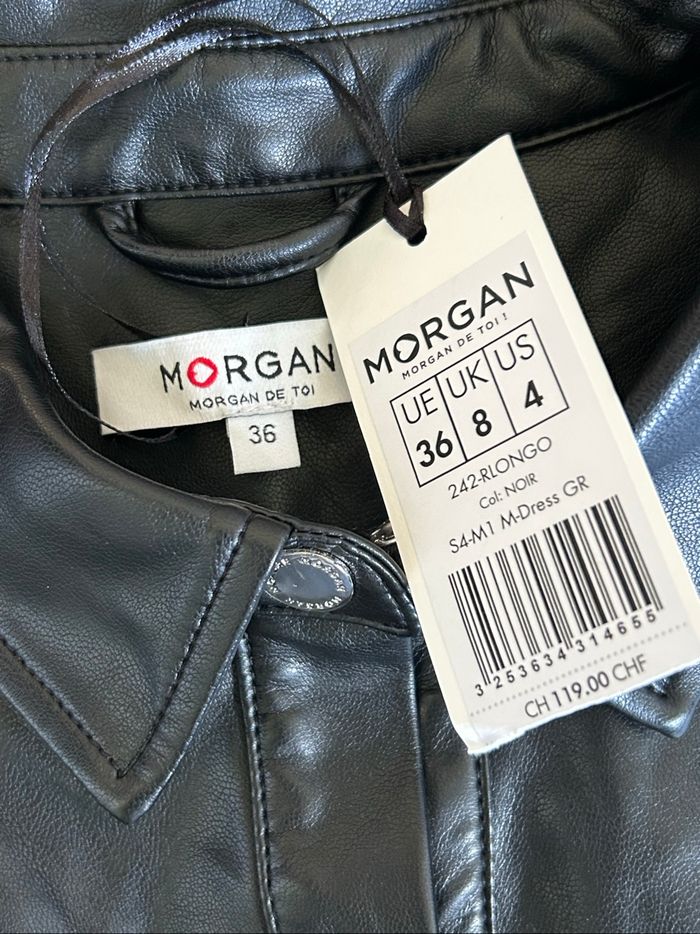 Robe noire neuve en simili cuir Morgan taille 36 - photo numéro 9
