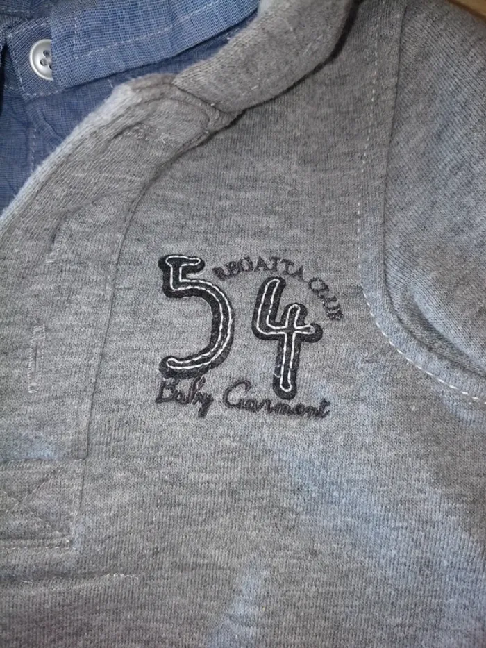 Pull avec col chemise taille 6 mois - photo numéro 2