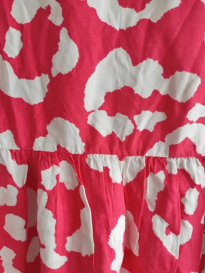 Superbe robe volantée léopard rose fushia- Drop Sauvage - photo numéro 9