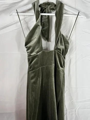 Robe Bershka Verte velour