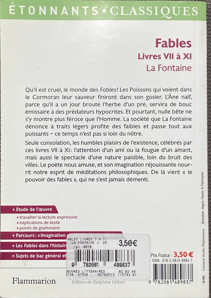 Fables livres VII à XI La Fontaine - photo numéro 3