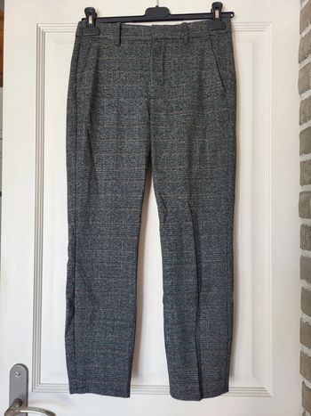 Pantalon gris à carreaux prince-de-galles Zara