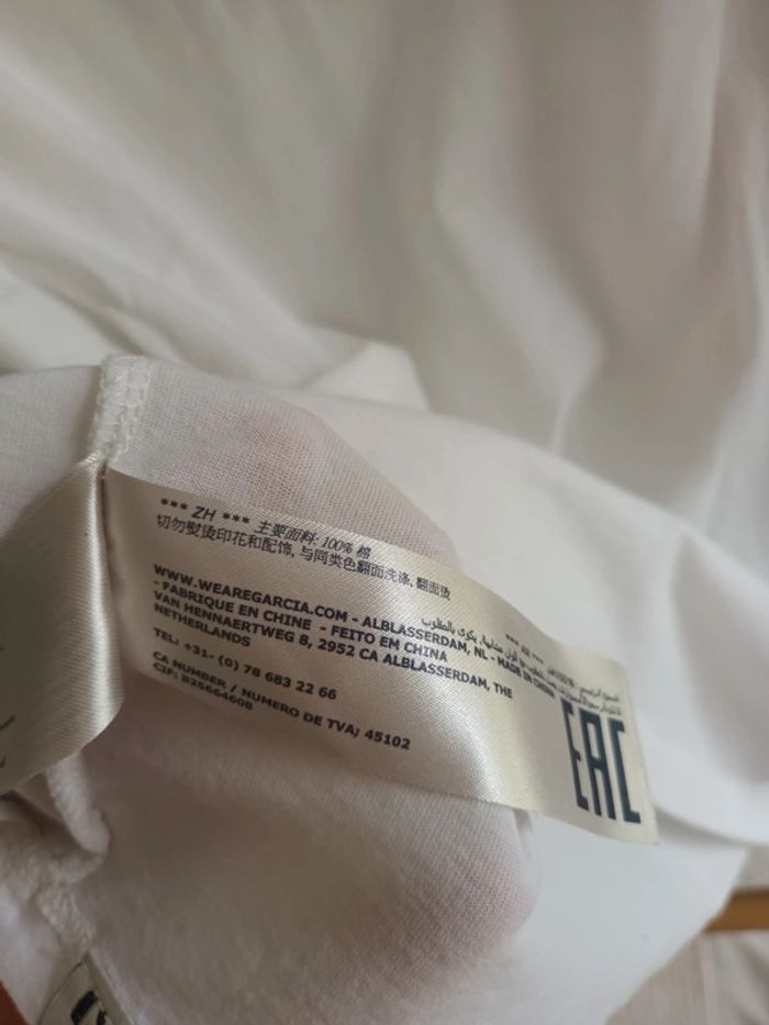 T-shirt 100 % coton blanc Dreams Garcia taille 12 / 13 ans - photo numéro 7