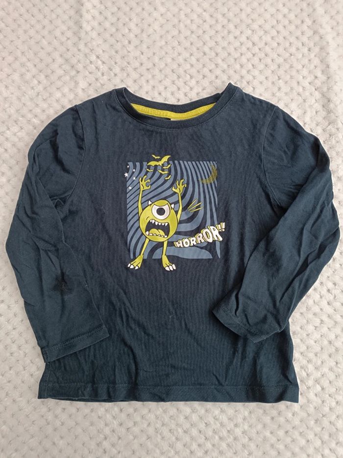🔸 T-shirt Manches Longues Disney Monstres & Cie – 4 Ans 🔸