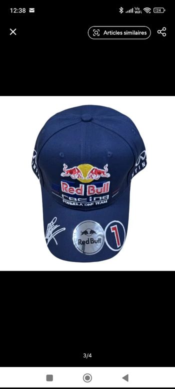 Casquette red bull