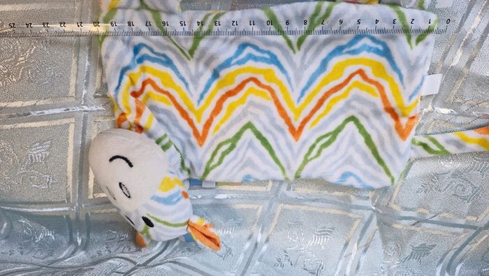 Doudou plat Zèbre zig zag multicolore - photo numéro 2