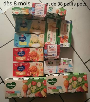 Lot de petits pots des 8 mois