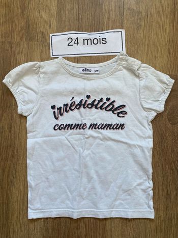 T shirt ete blanc gemo