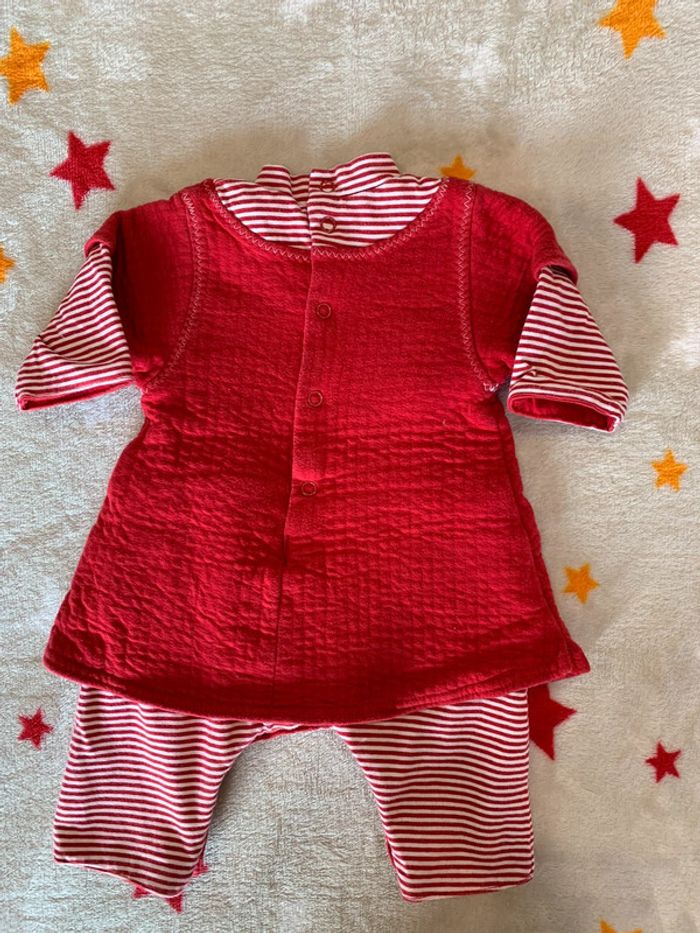 Combinaison Robe Sucre d’Orge Marinière Rouge & Blanche 1M - photo numéro 7
