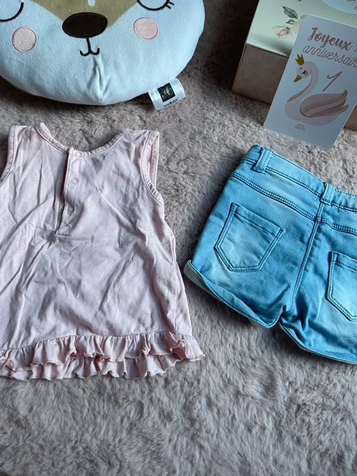 Ensemble short+tee shirt 12m - photo numéro 4