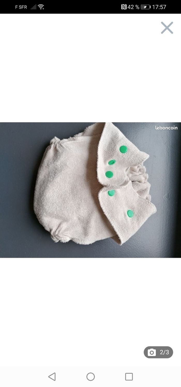 Lot de 5couches lavables françaises évolutives - photo numéro 2