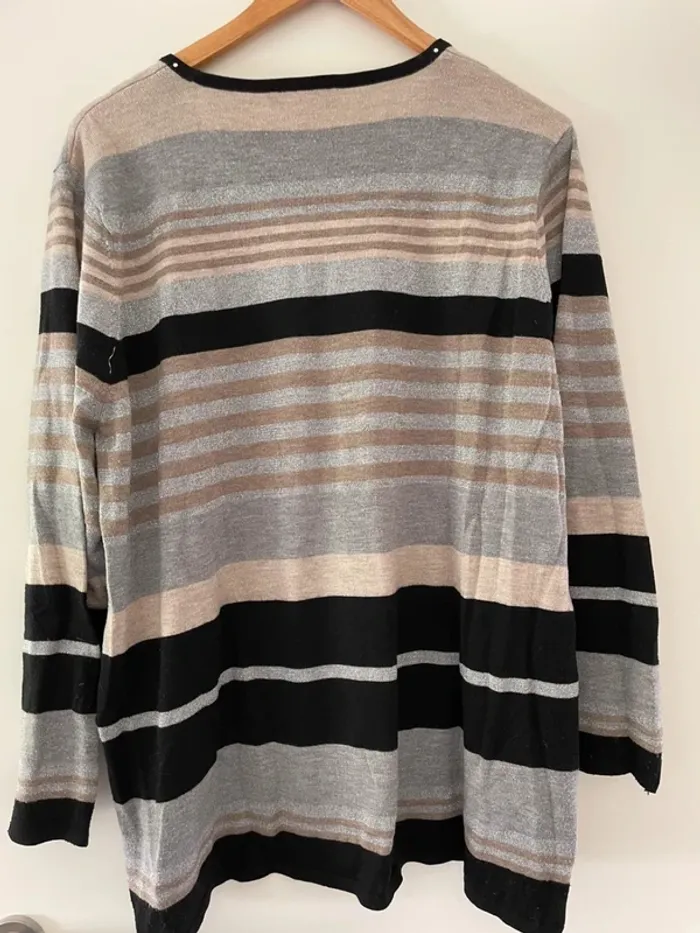 Pull rayé Canda xxl - photo numéro 3