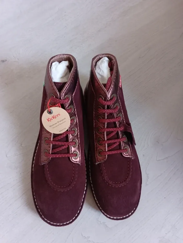 Kickers modèle rare Orilegend violet métallisé pointure 40 - photo numéro 2