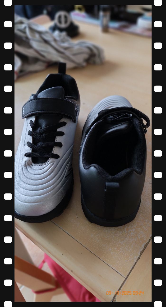 Basket grise métallisée neuve pour enfant garçon