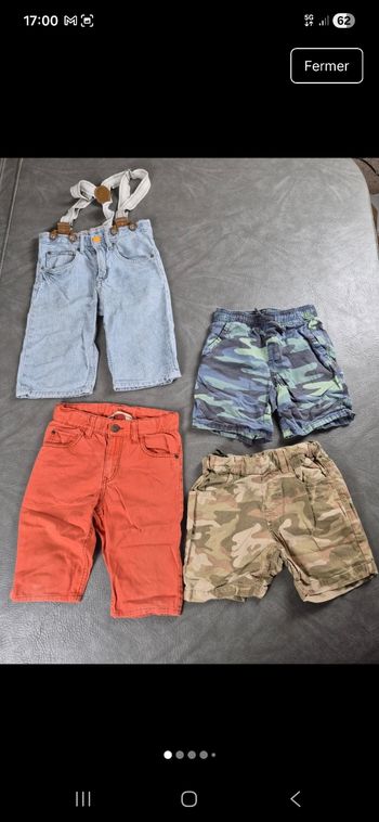 Lot 4 shorts / bermudas 6 ans marques variées tbe A61